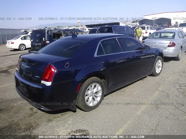 2C3CCAAG1FH742907 - 2015 CHRYSLER 300 LIMITED BLUE photo 4