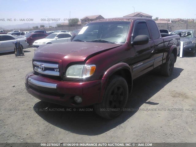 5TBBT44173S361018 - 2003 TOYOTA TUNDRA ACCESS CAB SR5 RED photo 2