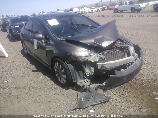 2HGFA16919H529096 - 2009 HONDA CIVIC EXL GRAY photo 1