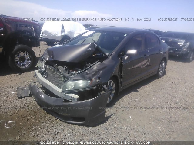 2HGFA16919H529096 - 2009 HONDA CIVIC EXL GRAY photo 2