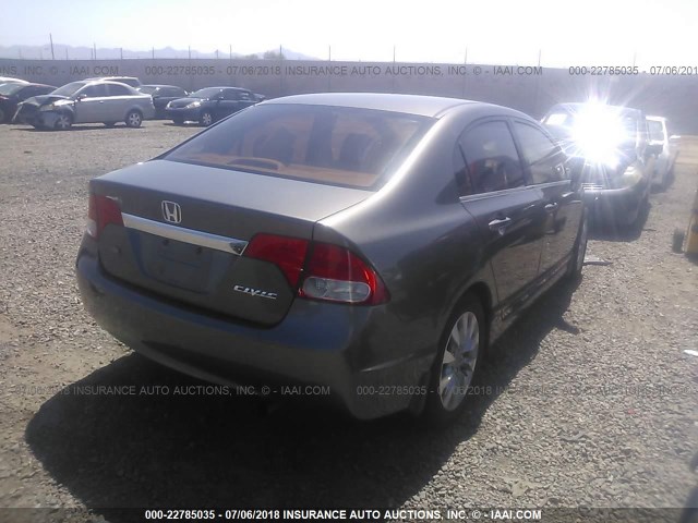 2HGFA16919H529096 - 2009 HONDA CIVIC EXL GRAY photo 4