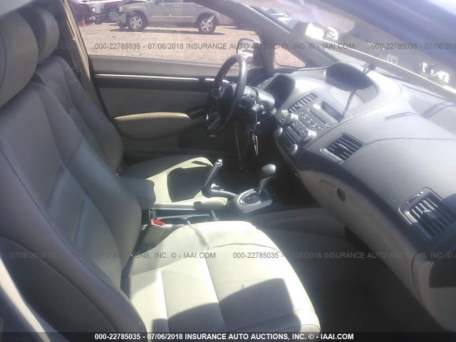 2HGFA16919H529096 - 2009 HONDA CIVIC EXL GRAY photo 5