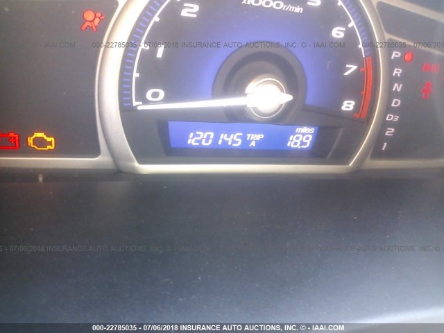 2HGFA16919H529096 - 2009 HONDA CIVIC EXL GRAY photo 7