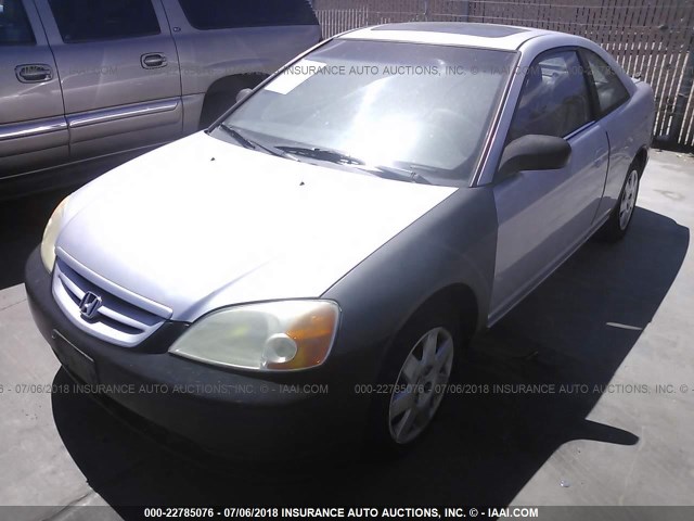 1HGEM22981L060286 - 2001 HONDA CIVIC SI/EX SILVER photo 2