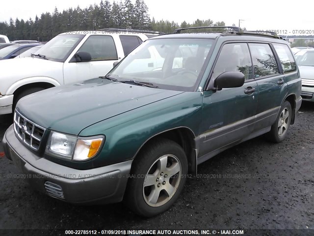JF1SF6558YH716579 - 2000 SUBARU FORESTER S GREEN photo 2