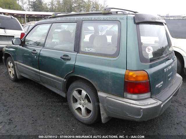 JF1SF6558YH716579 - 2000 SUBARU FORESTER S GREEN photo 3