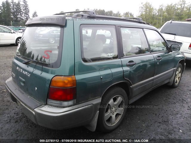 JF1SF6558YH716579 - 2000 SUBARU FORESTER S GREEN photo 4