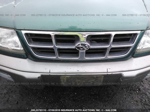JF1SF6558YH716579 - 2000 SUBARU FORESTER S GREEN photo 6