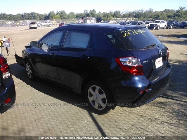 2T1KU4EEXAC267503 - 2010 TOYOTA COROLLA MATRIX  BLUE photo 3