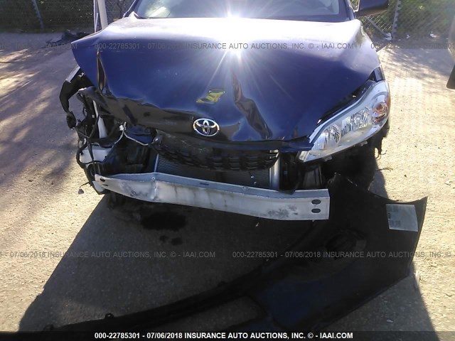 2T1KU4EEXAC267503 - 2010 TOYOTA COROLLA MATRIX  BLUE photo 6