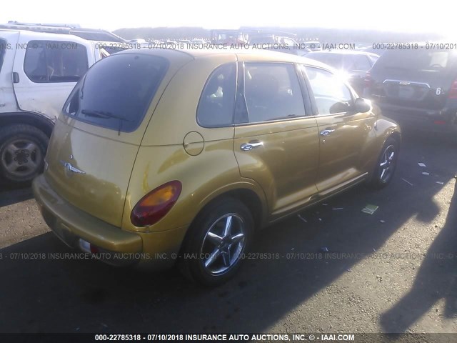 3C8FY68B42T325833 - 2002 CHRYSLER PT CRUISER LIMITED/DREAM CRUISER YELLOW photo 4