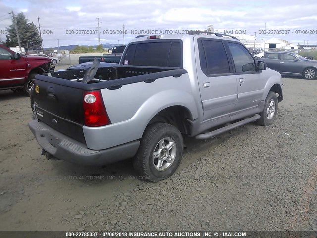 1FMZU77E21UB88239 - 2001 FORD EXPLORER SPORT TR  SILVER photo 4