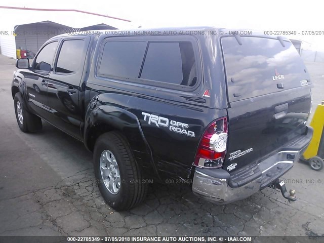 3TMLU4EN1EM137837 - 2014 TOYOTA TACOMA DOUBLE CAB BLACK photo 3