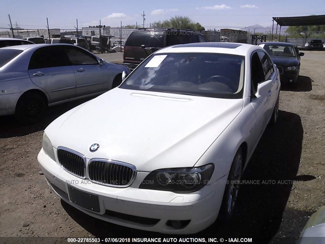 WBAHL83597DT09417 - 2007 BMW 750 I WHITE photo 2