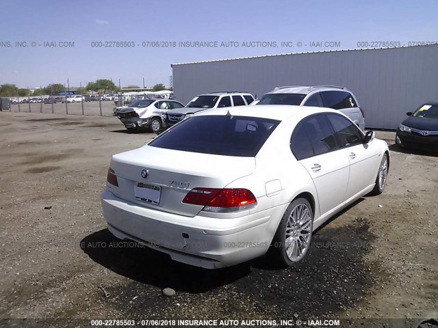 WBAHL83597DT09417 - 2007 BMW 750 I WHITE photo 4