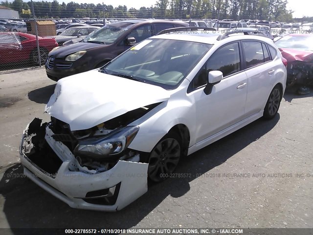 JF1GPAU61F8306963 - 2015 SUBARU IMPREZA SPORT WHITE photo 2