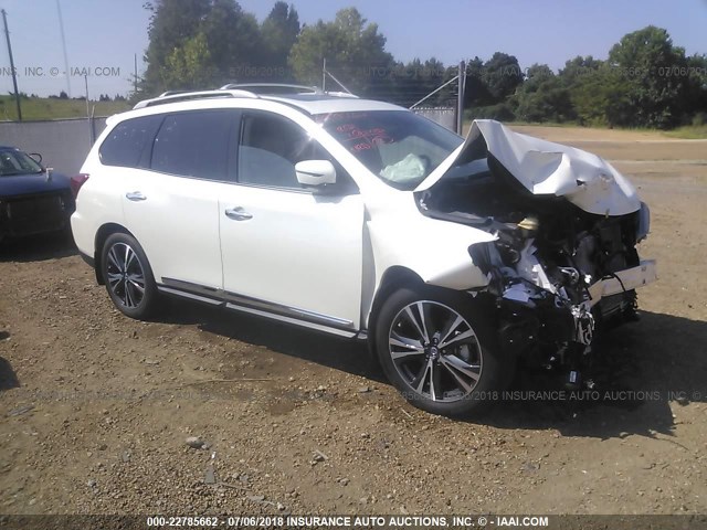 5N1DR2MM5JC626865 - 2018 NISSAN PATHFINDER S/SV/SL/PLATINUM WHITE photo 1