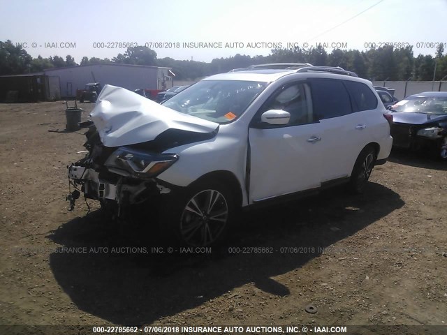 5N1DR2MM5JC626865 - 2018 NISSAN PATHFINDER S/SV/SL/PLATINUM WHITE photo 2