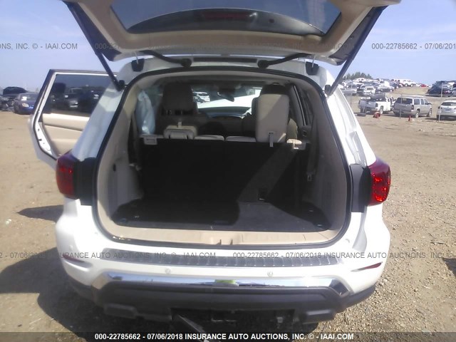 5N1DR2MM5JC626865 - 2018 NISSAN PATHFINDER S/SV/SL/PLATINUM WHITE photo 8