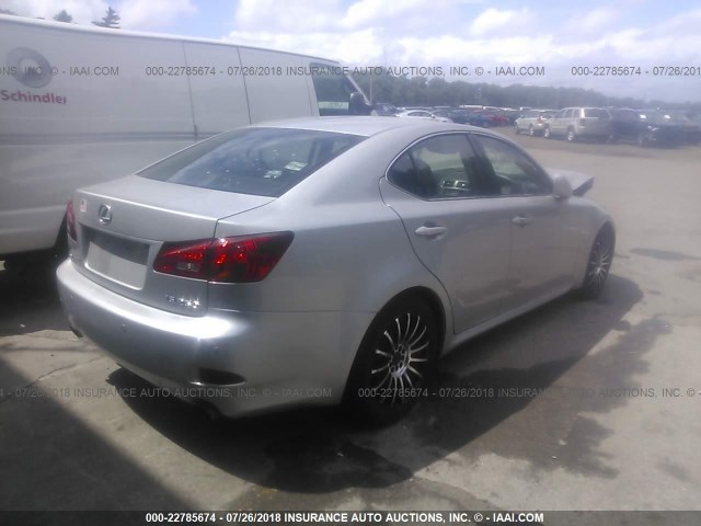 JTHBK262462003521 - 2006 LEXUS IS 250 SILVER photo 4