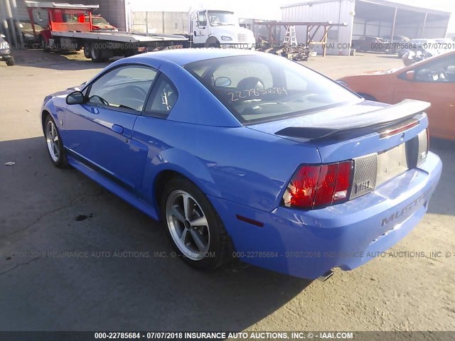 1FAFP42R23F453018 - 2003 FORD MUSTANG MACH I BLUE photo 3