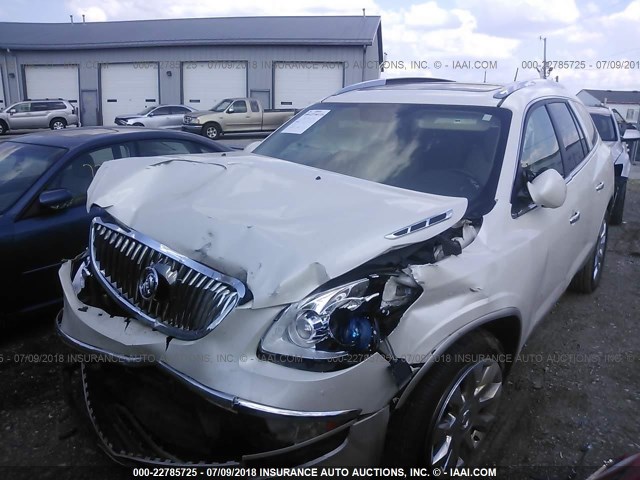 5GAKVDED7CJ112064 - 2012 BUICK ENCLAVE WHITE photo 2