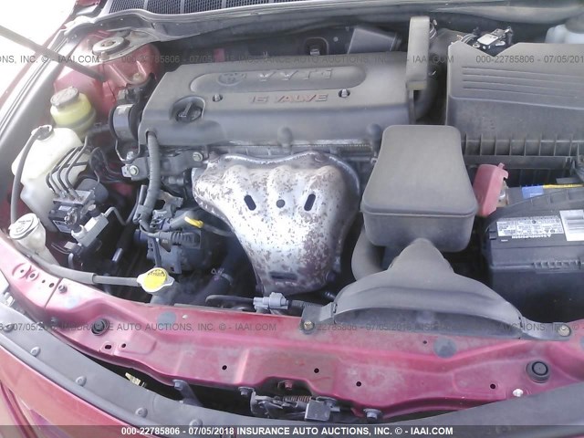 4T1BE46KX9U322754 - 2009 TOYOTA CAMRY SE/LE/XLE RED photo 10