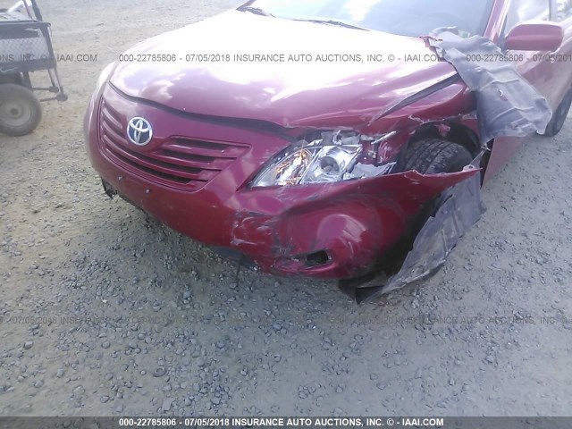 4T1BE46KX9U322754 - 2009 TOYOTA CAMRY SE/LE/XLE RED photo 6