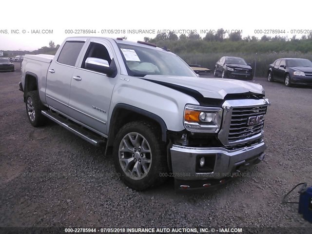 3GTU2VEC3FG483306 - 2015 GMC SIERRA K1500 SLT SILVER photo 1