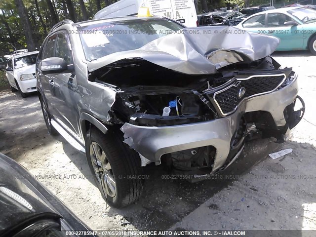 5XYKWDA23DG356103 - 2013 KIA SORENTO SX GRAY photo 1