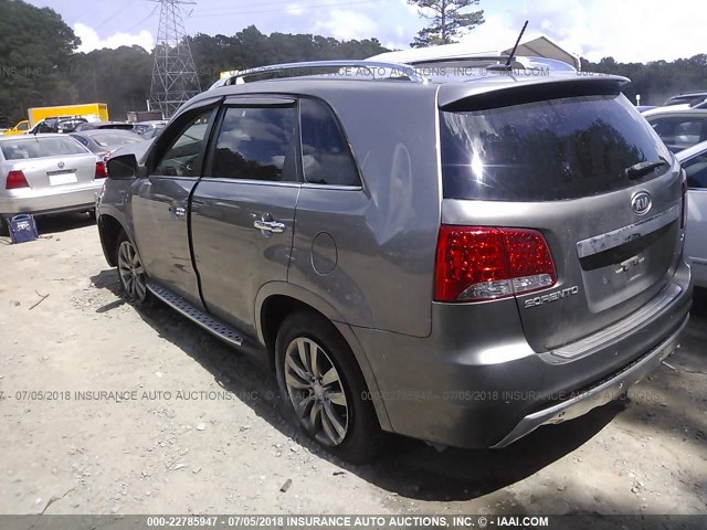 5XYKWDA23DG356103 - 2013 KIA SORENTO SX GRAY photo 3