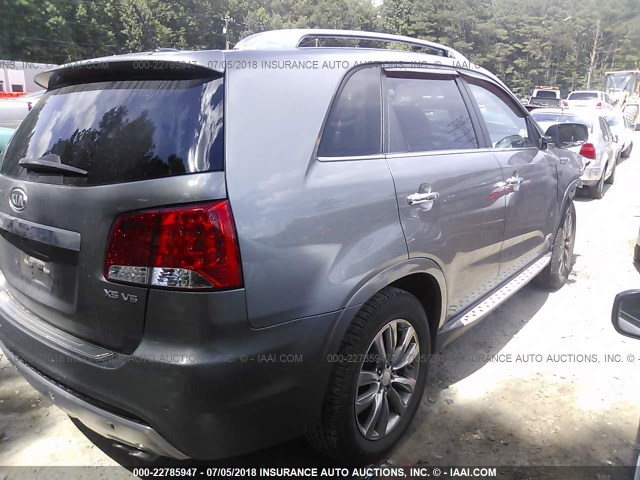 5XYKWDA23DG356103 - 2013 KIA SORENTO SX GRAY photo 4