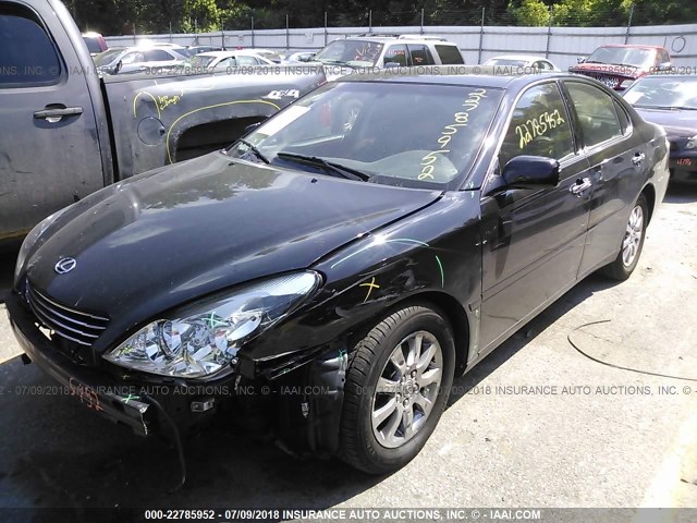 JTHBF30G830129323 - 2003 LEXUS ES 300 BLACK photo 2