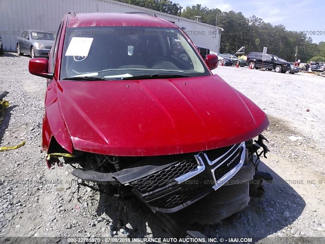 3C4PDCBG8FT556597 - 2015 DODGE JOURNEY SXT RED photo 6