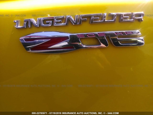 1G1YZ26E495110260 - 2009 CHEVROLET CORVETTE Z06 YELLOW photo 8