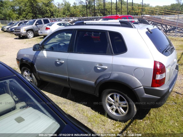 KM8JN72D88U865149 - 2008 HYUNDAI TUCSON SE/LIMITED SILVER photo 3