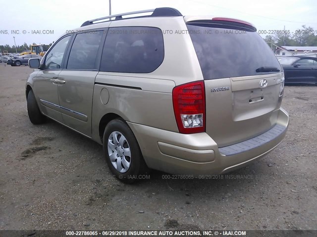 KNDMC233176041268 - 2007 HYUNDAI ENTOURAGE GLS/SE/LIMITED GOLD photo 3