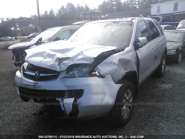 2HNYD18603H512308 - 2003 ACURA MDX TOURING SILVER photo 2