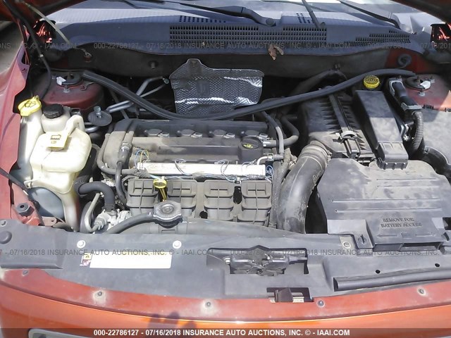 1B3CB3HA3AD565960 - 2010 DODGE CALIBER MAINSTREET ORANGE photo 10