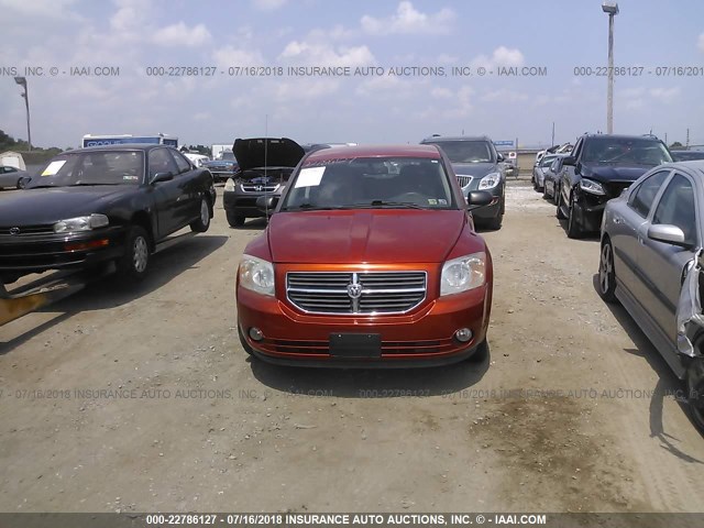 1B3CB3HA3AD565960 - 2010 DODGE CALIBER MAINSTREET ORANGE photo 6