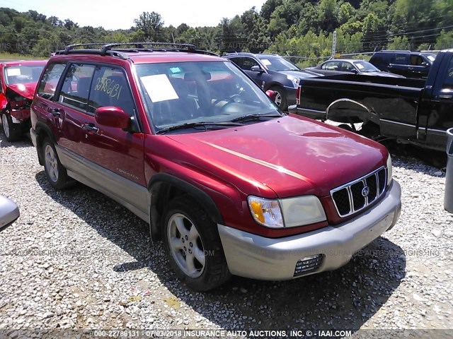 JF1SF655X1H738881 - 2001 SUBARU FORESTER S RED photo 1