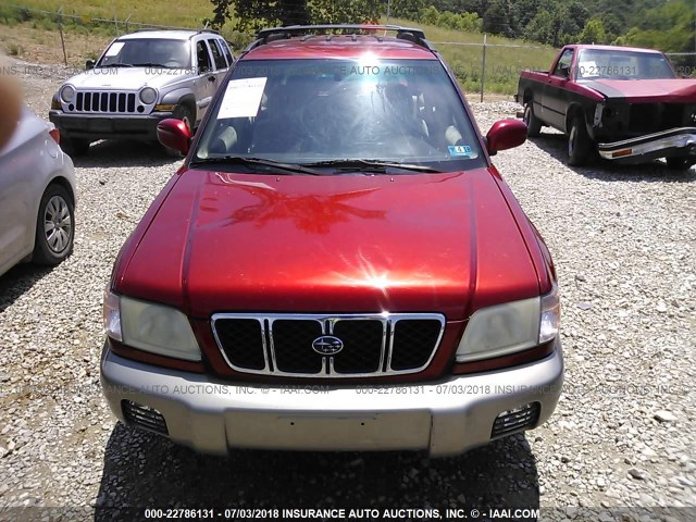 JF1SF655X1H738881 - 2001 SUBARU FORESTER S RED photo 6