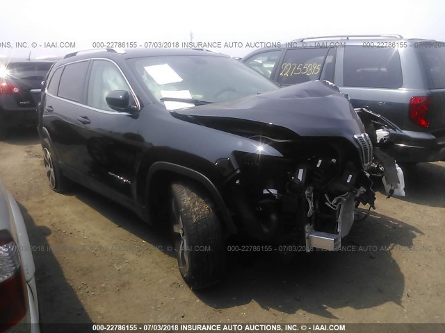 1C4PJMDX2KD121876 - 2019 JEEP CHEROKEE LIMITED BLACK photo 1