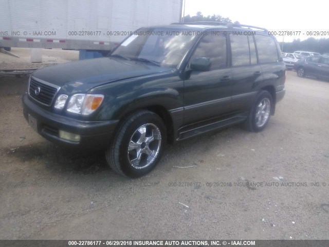 JT6HT00W3Y0077236 - 2000 LEXUS LX 470 GREEN photo 2