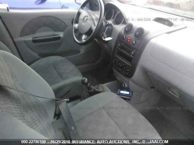 KL1TD52695B307752 - 2005 CHEVROLET AVEO LS Unknown photo 5
