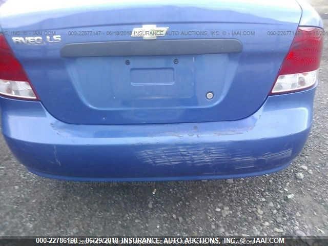 KL1TD52695B307752 - 2005 CHEVROLET AVEO LS Unknown photo 6