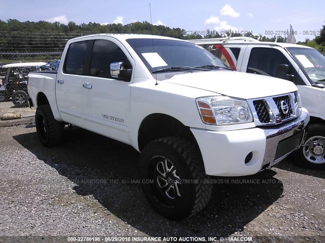 1N6AA07B76N509150 - 2006 NISSAN TITAN XE/SE/LE WHITE photo 1