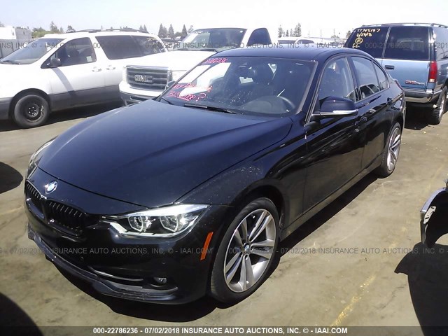 WBA8E9G50GNT85130 - 2016 BMW 328 I SULEV BLACK photo 2