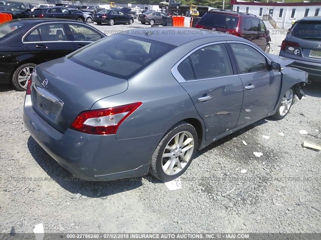 1N4AA5AP9AC813319 - 2010 NISSAN MAXIMA S/SV GRAY photo 4