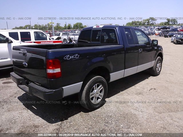 1FTPX14526NA70357 - 2006 FORD F150 Niebieski zdjęcie 4